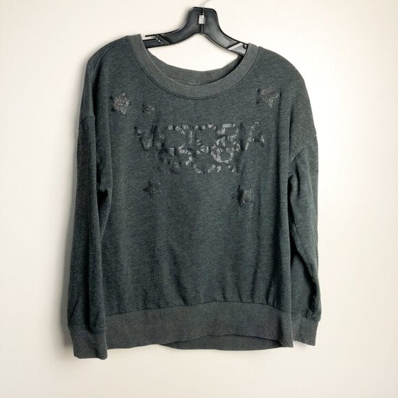 Victoria's Secret Sport Sparkly Star Logo Crewneck Sweater Medium - Picture 1 of 6